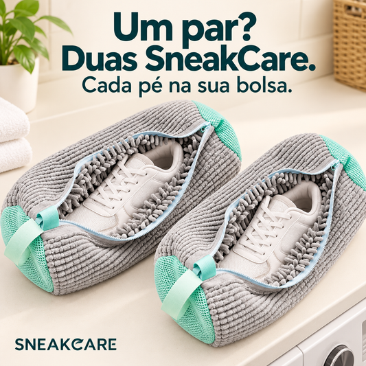 Um par? Duas SneakCare. Cada pé na sua bolsa.