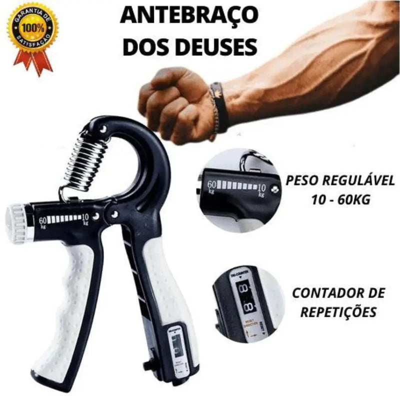 Hand Grip Original - Fortalecedor de Braços Resistente e Regulável 10 a 60kg