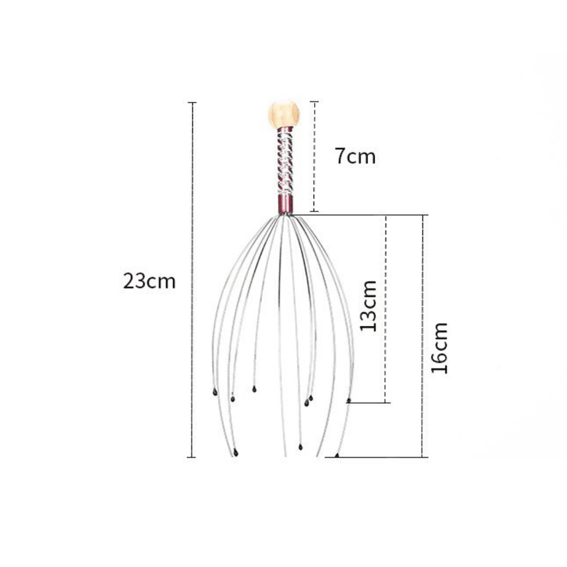 Massageador De Cabeça 12 Pontas Terapia Manual