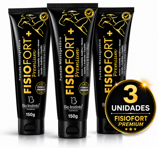 Kit 3 Pomadas Fisiofort Premium Bio 150g