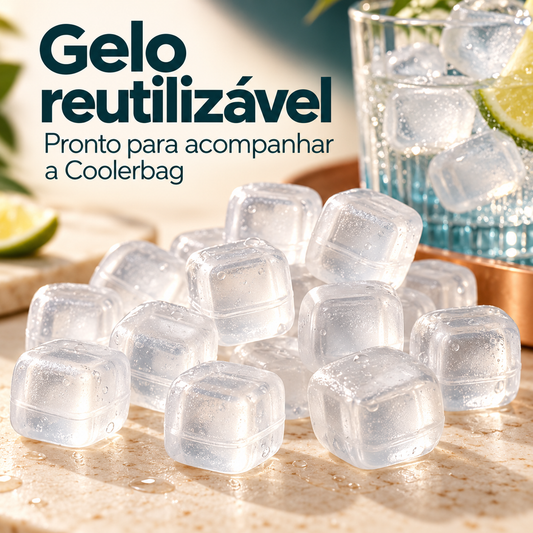 Kit 60 Gelos Artificiais Reutilizáveis - Transparente