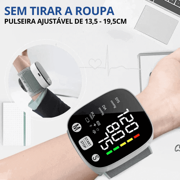 Medidor de Pressão Arterial de Pulso Digital - Smart Pulse - LOJA SPORTECH 