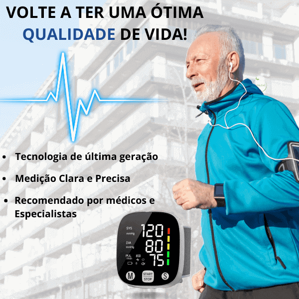 Medidor de Pressão Arterial de Pulso Digital - Smart Pulse - LOJA SPORTECH 